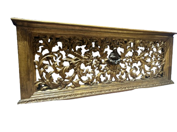 Balaustra d'Altare Barocca in Legno Intagliato e Dorato – Fine XVII Secolo