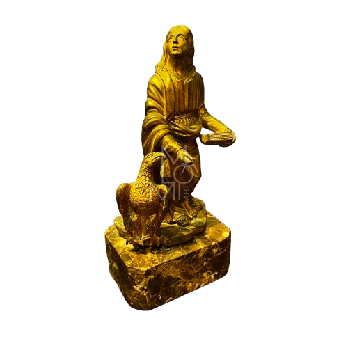 Scultura in bronzo dorato del diciassettesimo secolo