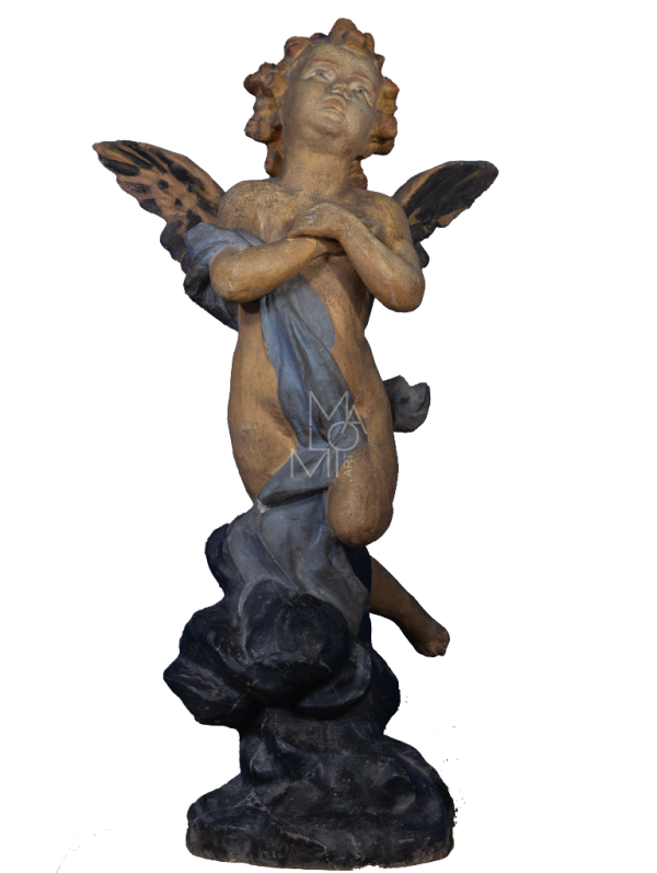 Putto in marmo policromo