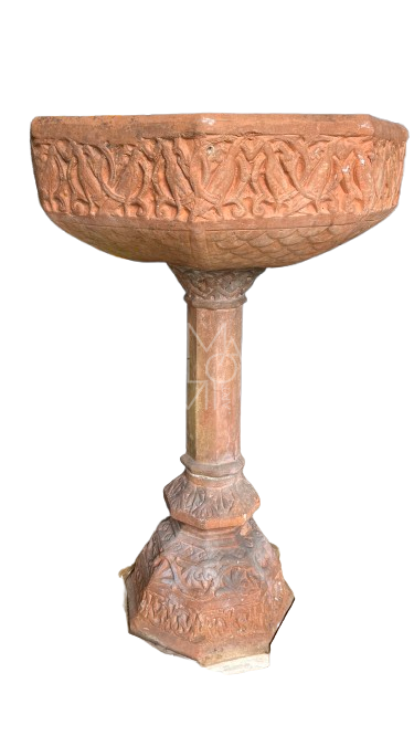Fonte battesimale in terracotta del quindicesimo secolo