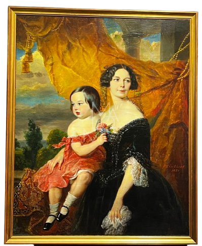 Ritratto dama con bambina