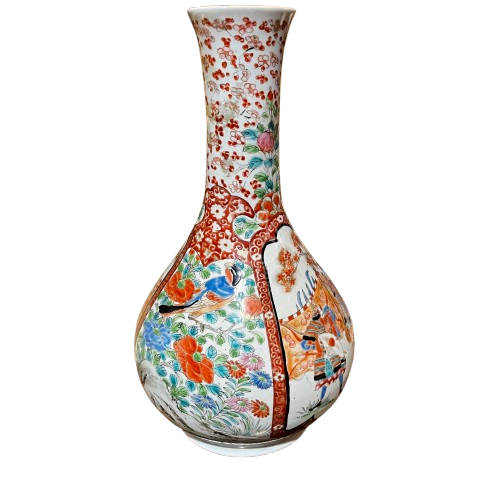Vaso a Bottiglia in Porcellana Imari del XIX Secolo