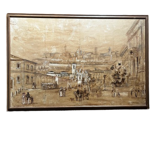 The ancient fair of Bergamo and Città alta: a nineteenth-century view from the meadow of sant'Alessandro