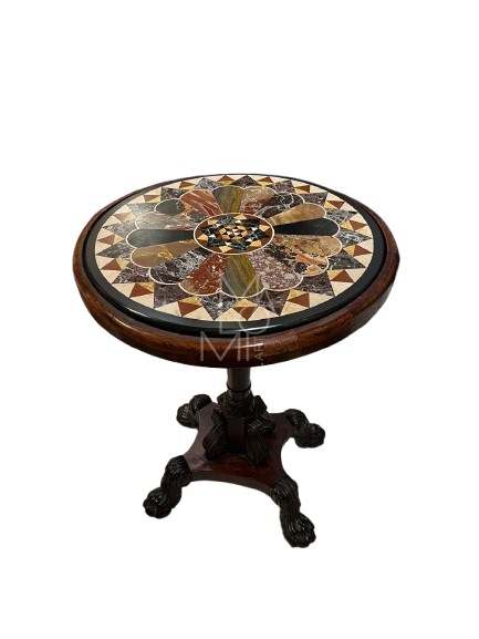 Mahogany coffee table, of Roman provenance, 19th century.